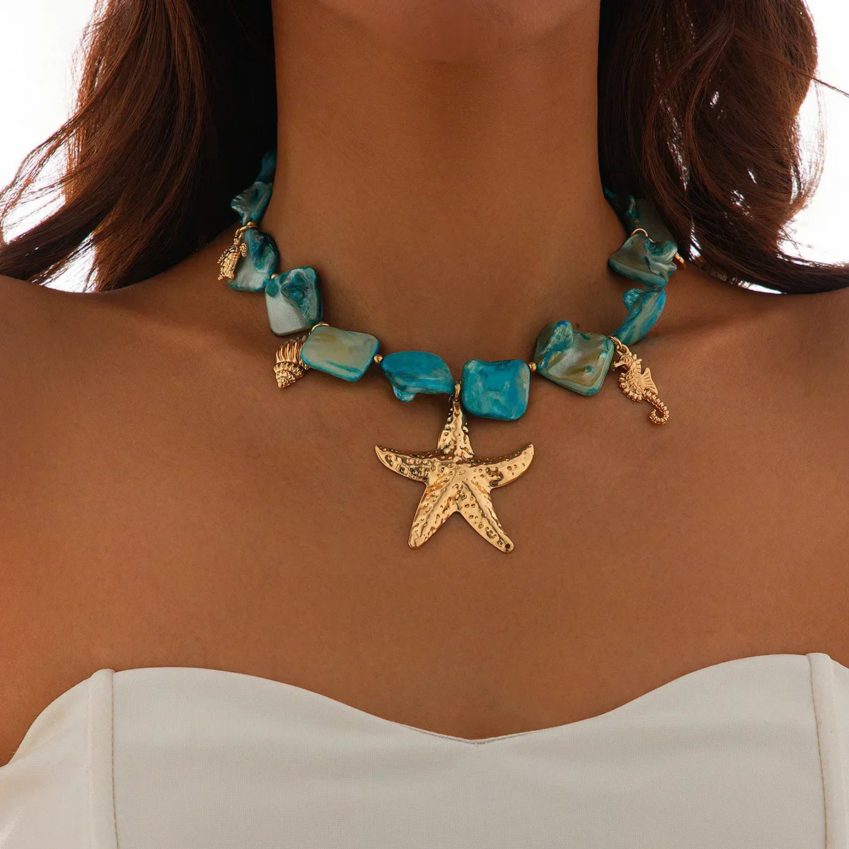Collier bleu des rêves de l'océan