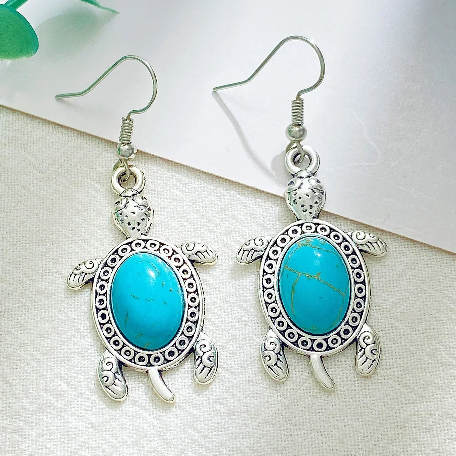 Ensemble de bijoux en tortue turquoise