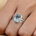Bague en Zirconium Bleu Meri