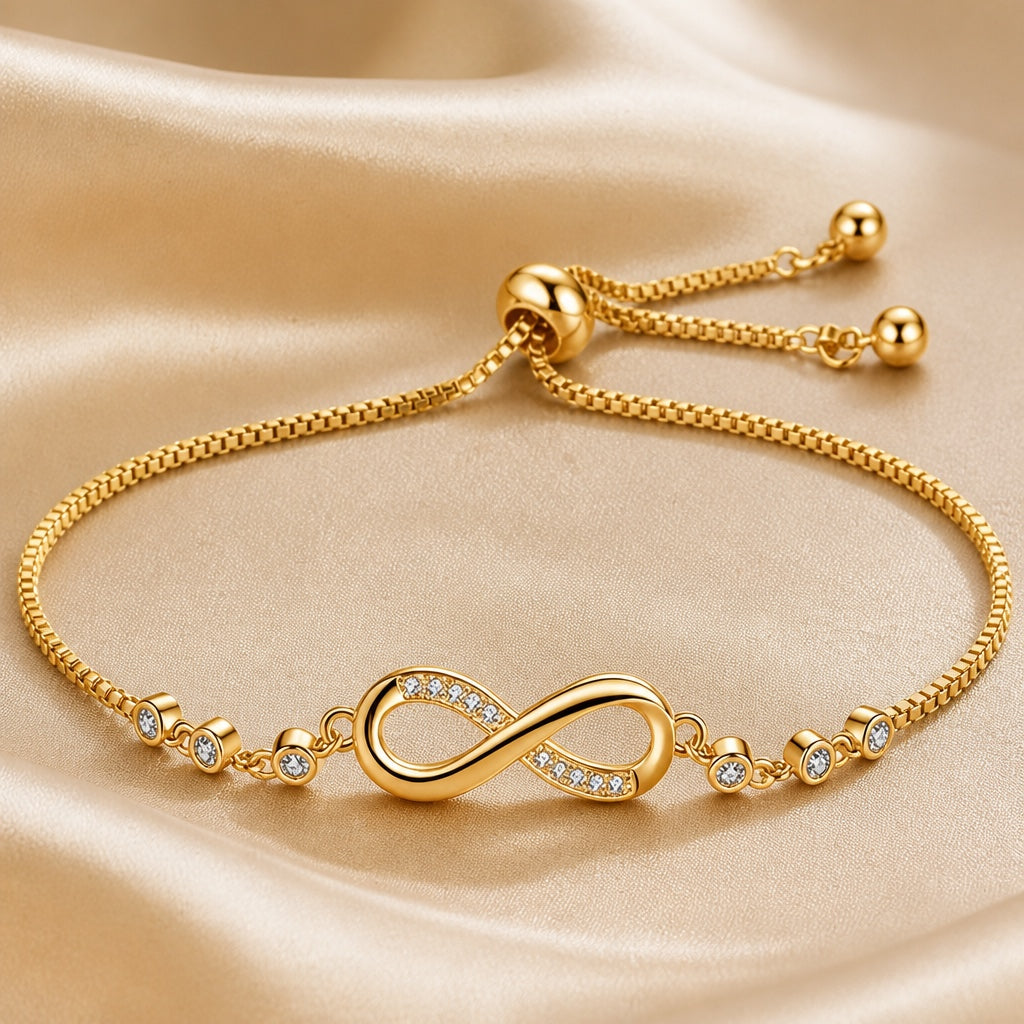 Bracelet Slider Éternité en Or Blanc