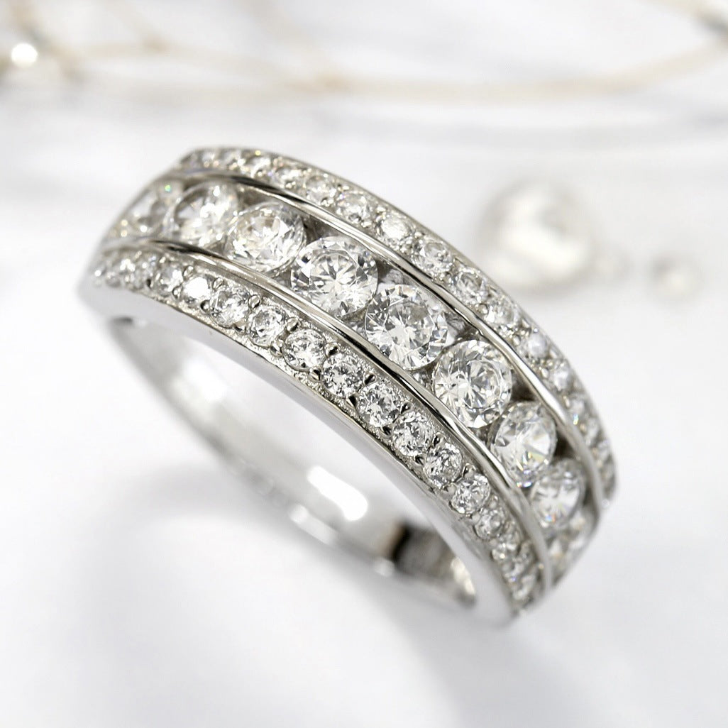Bague en Pierre Argentée Élégante