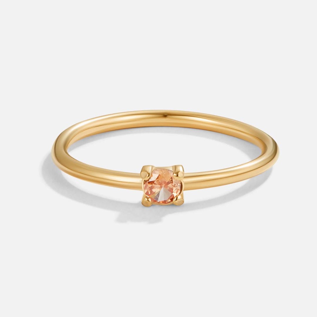 Bague en pierre de naissance unique
