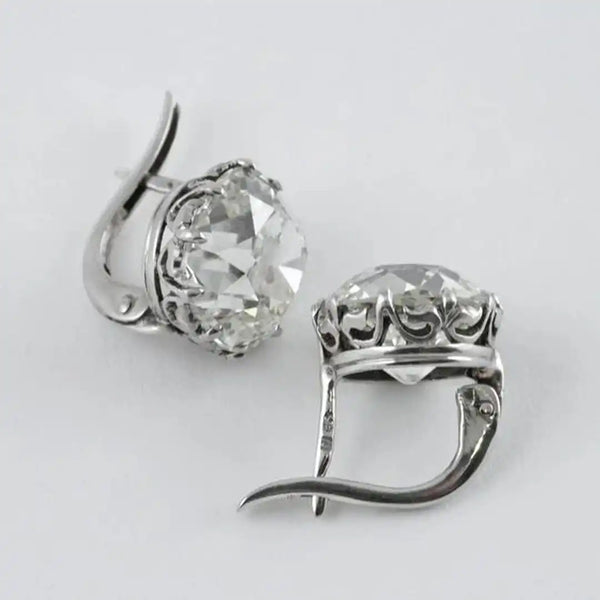 Boucles d'oreilles en argent vintage Zirkonia