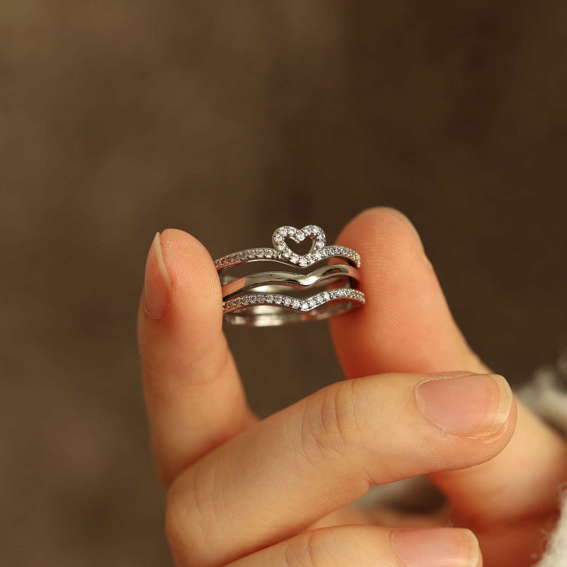Bague Empilable Wish Bone Shining Love