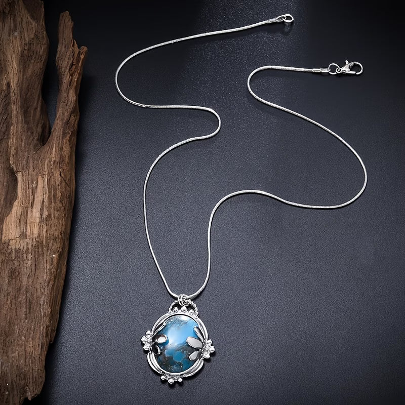 Collier en Pierre Bleue Vintage
