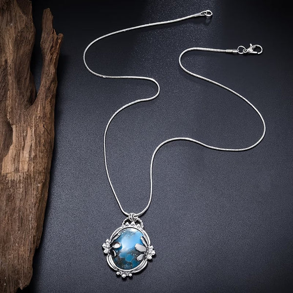 Collier en Pierre Bleue Vintage