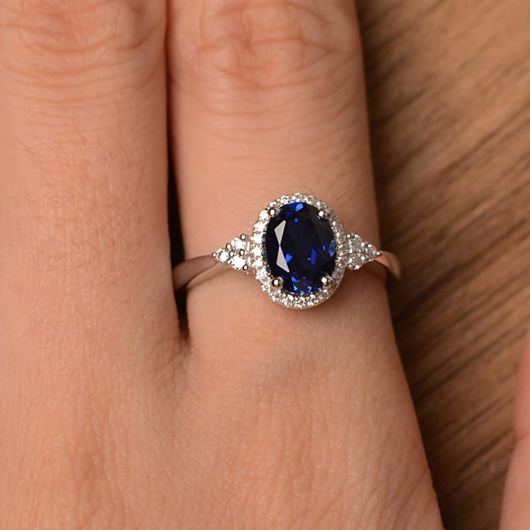 Bague Ovale Saphir Majesté de Minuit