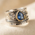 Bague Accent Serti Clos en Argent et Or