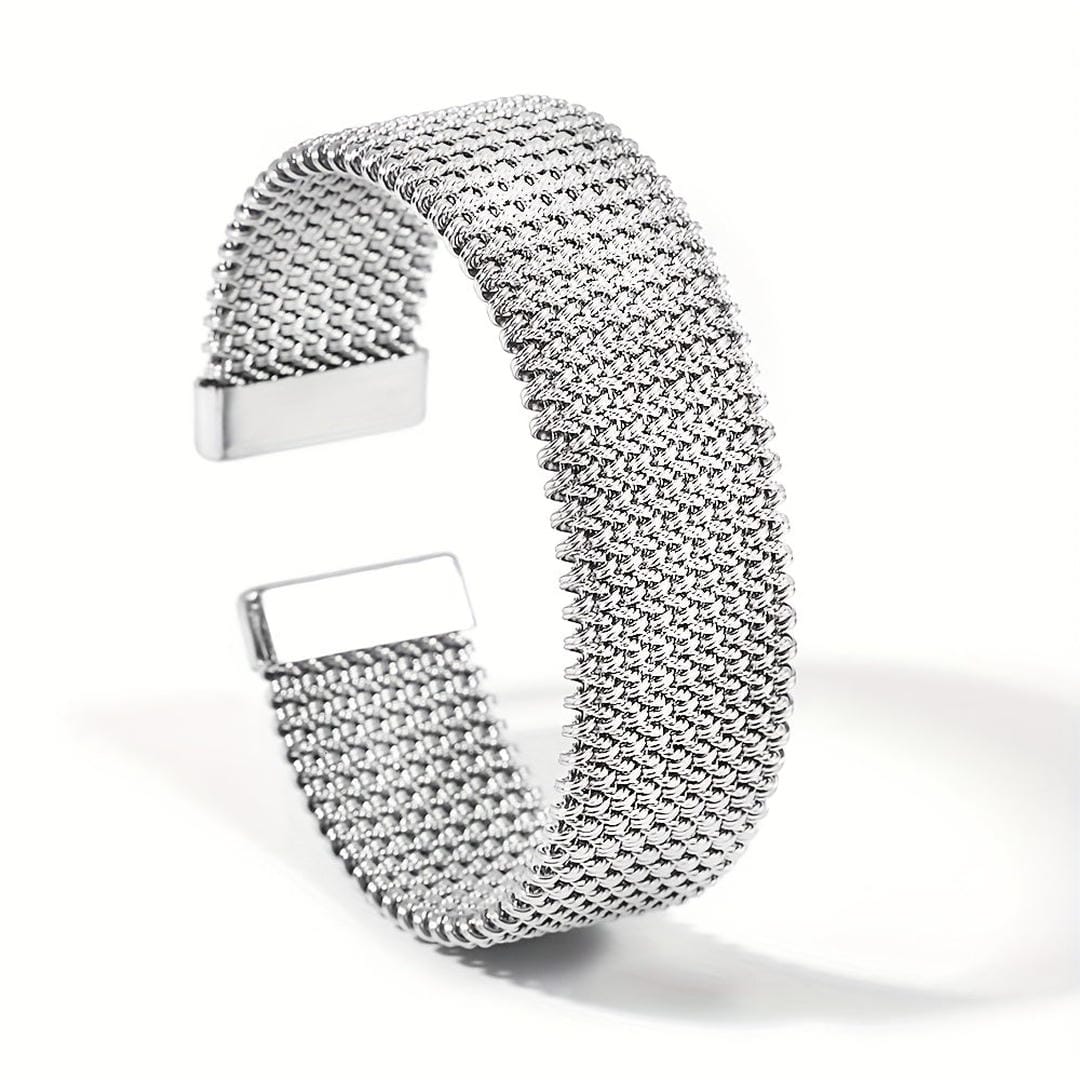 Bracelet classique ouvert en filet tissé vintage