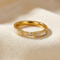 Bague Anneau Incrustée en Or