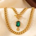 Collier Chaîne Émeraude en Or