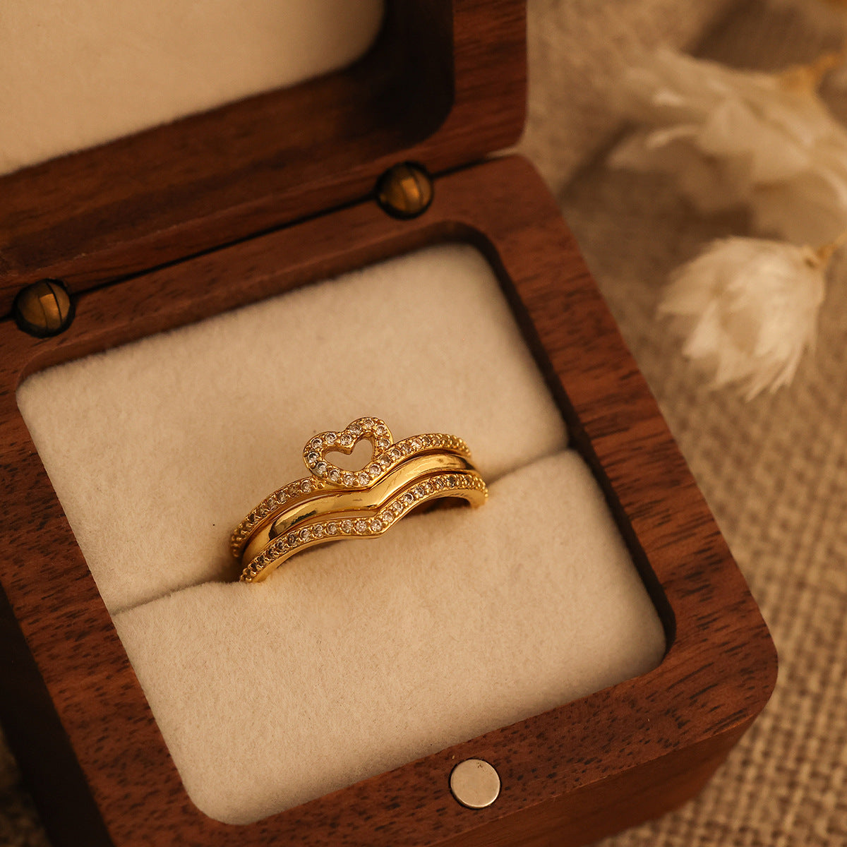 Bague Empilable Wish Bone Shining Love