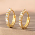 Boucles d'oreilles en mini anneaux dorés intemporels