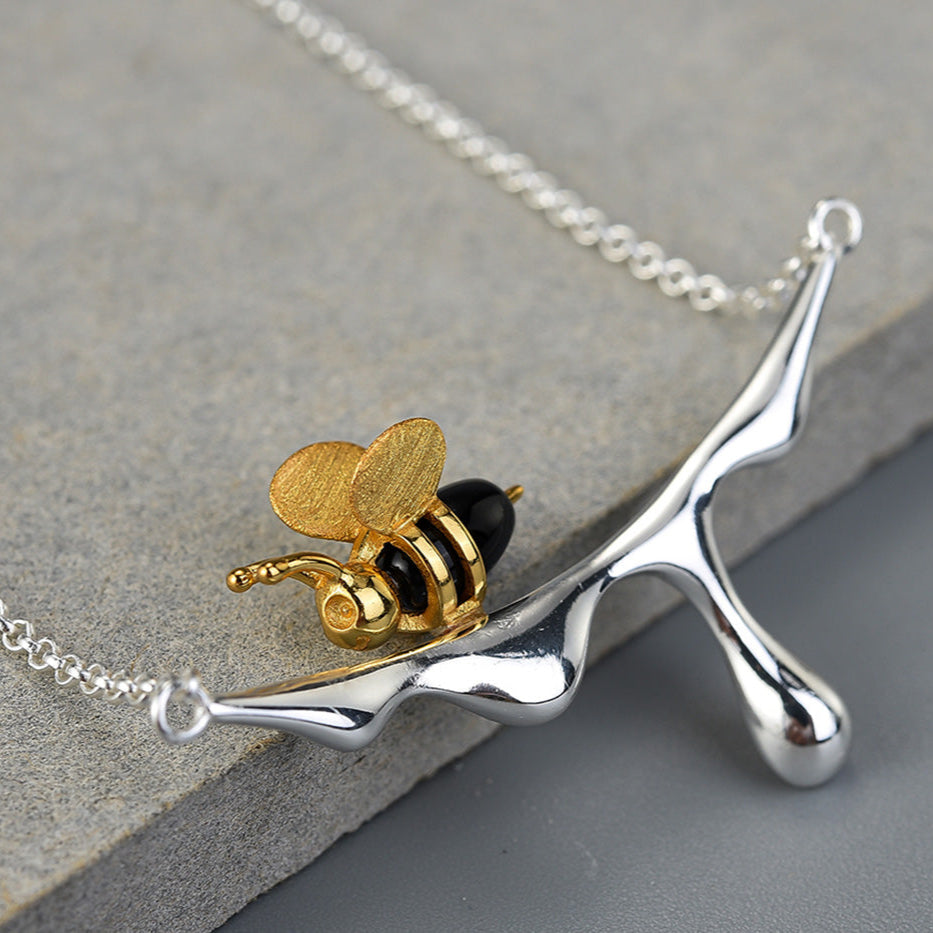 Collier abeille et miel