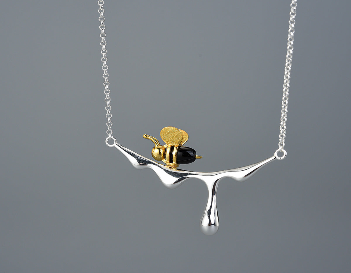 Collier abeille et miel