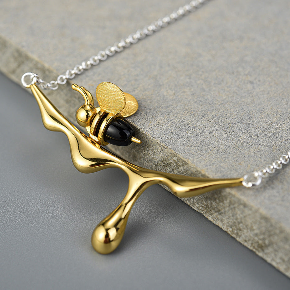 Collier abeille et miel