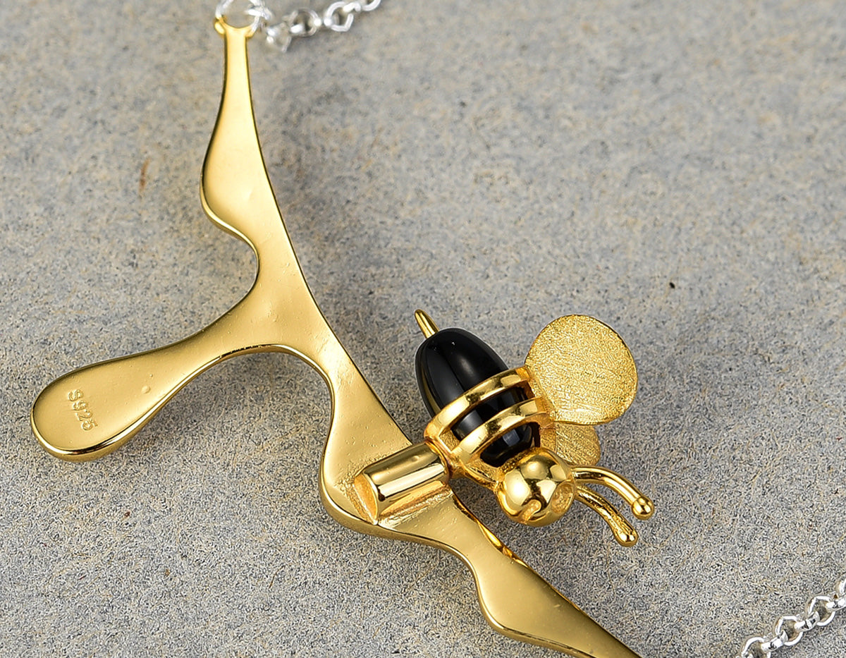Collier abeille et miel