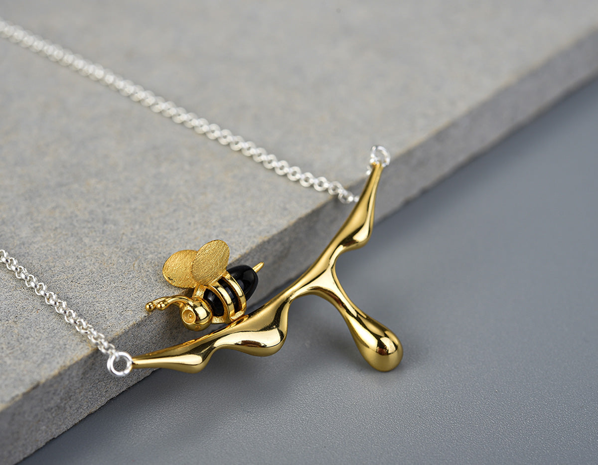 Collier abeille et miel
