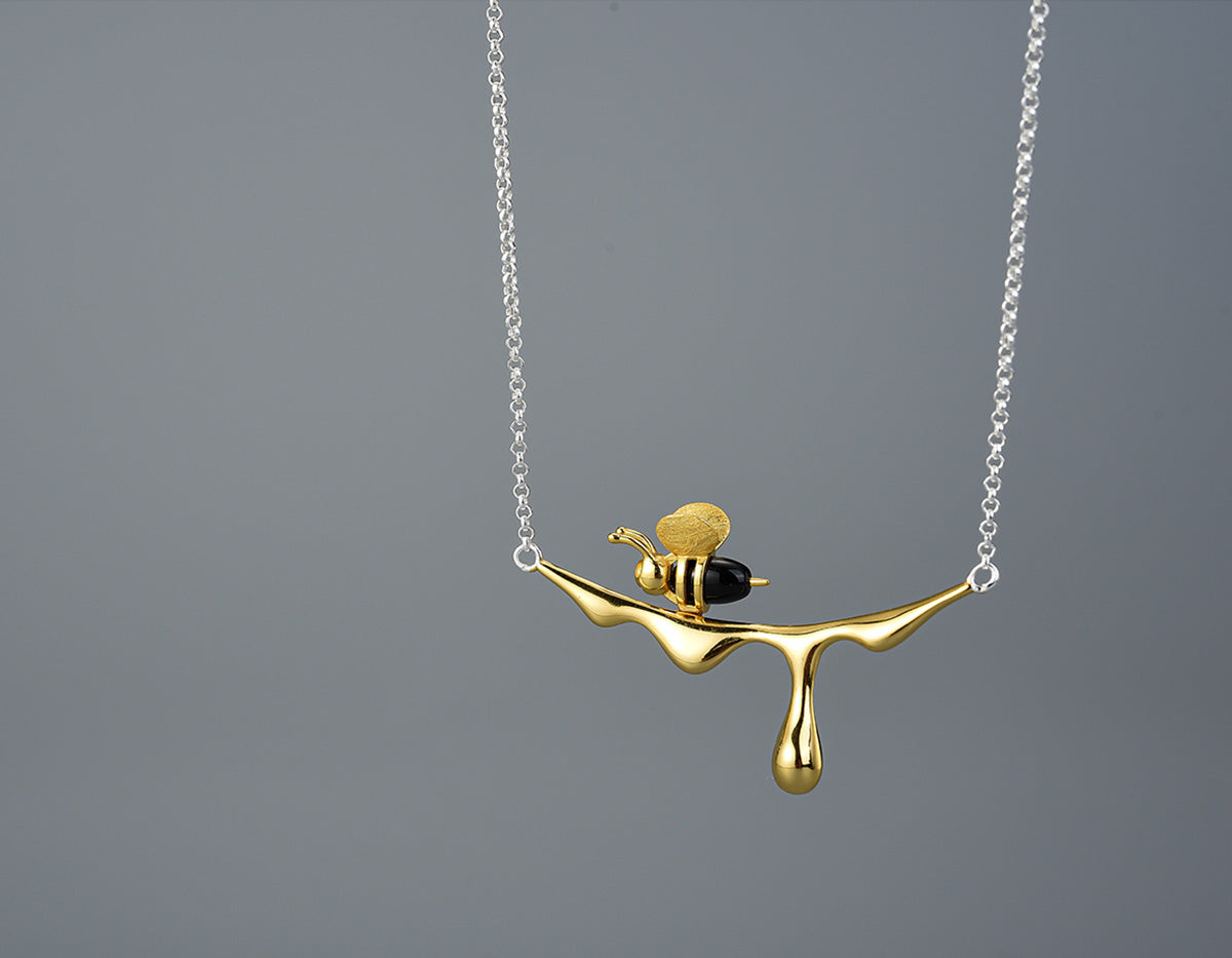 Collier abeille et miel