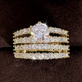 Ensemble de bagues halo scintillantes