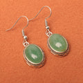 Boucles d'oreilles en jade vert vintage Soikea