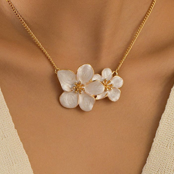 Collier Pendentif Perle Dorée
