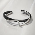 Bracelet manchette en forme d'onde minimaliste