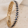 Bracelet en pierres de saphir géométriques Carolina