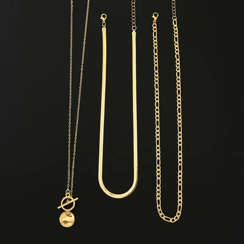 Savira | Collier multirangs médaille texturée | Or