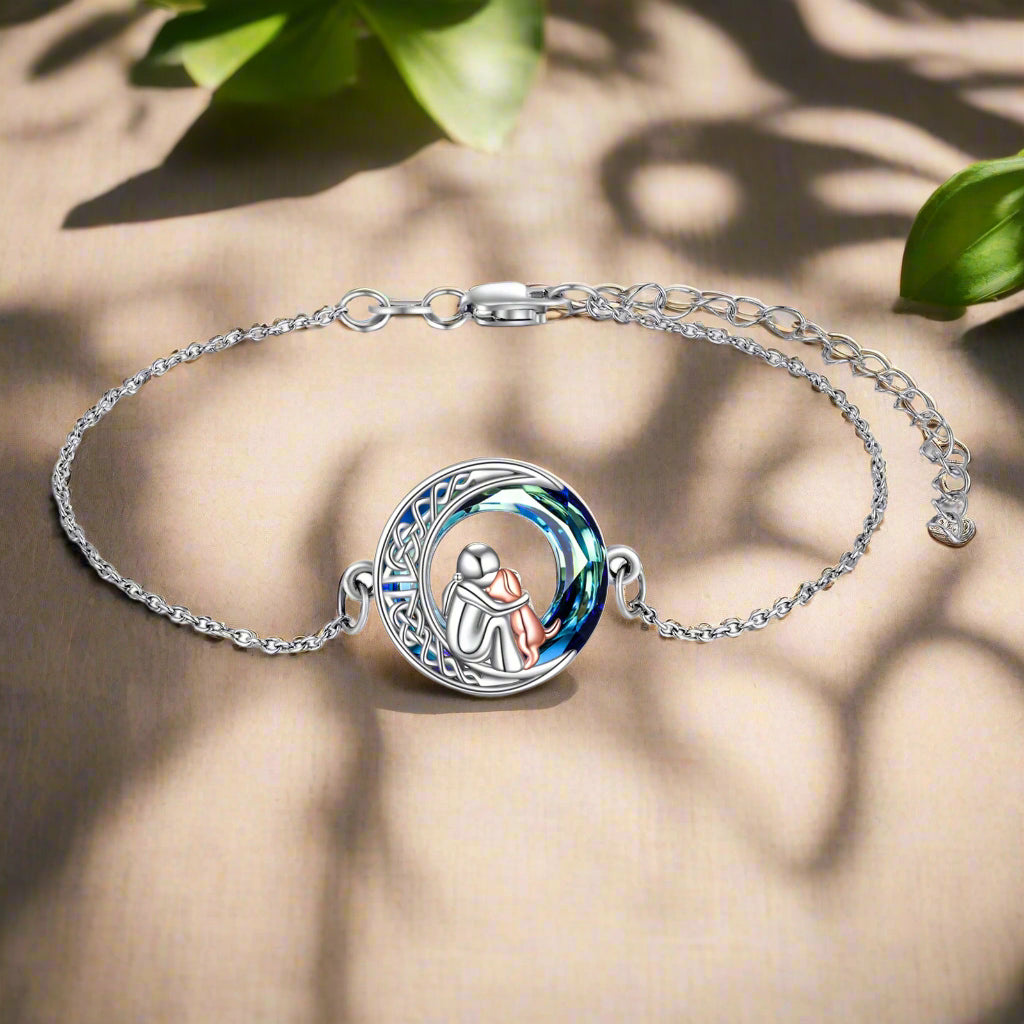Bracelet ajustable en argent sterling pour chien