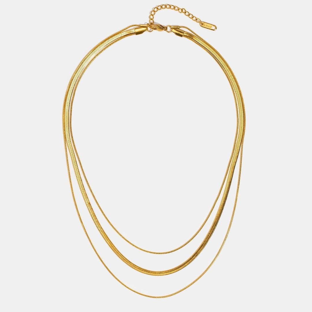 Collier multi-couches en or