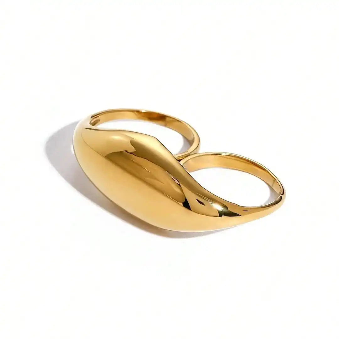 Bague double en or intemporelle