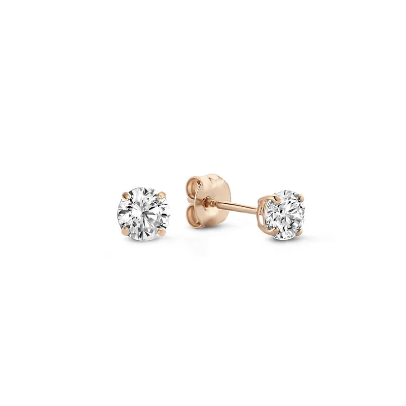 Larmes™ | Puces d'oreilles pierre dorées