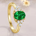 Bague Vintage Émeraude Ovale Imposante