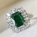 Bague Halo Émeraude Impériale