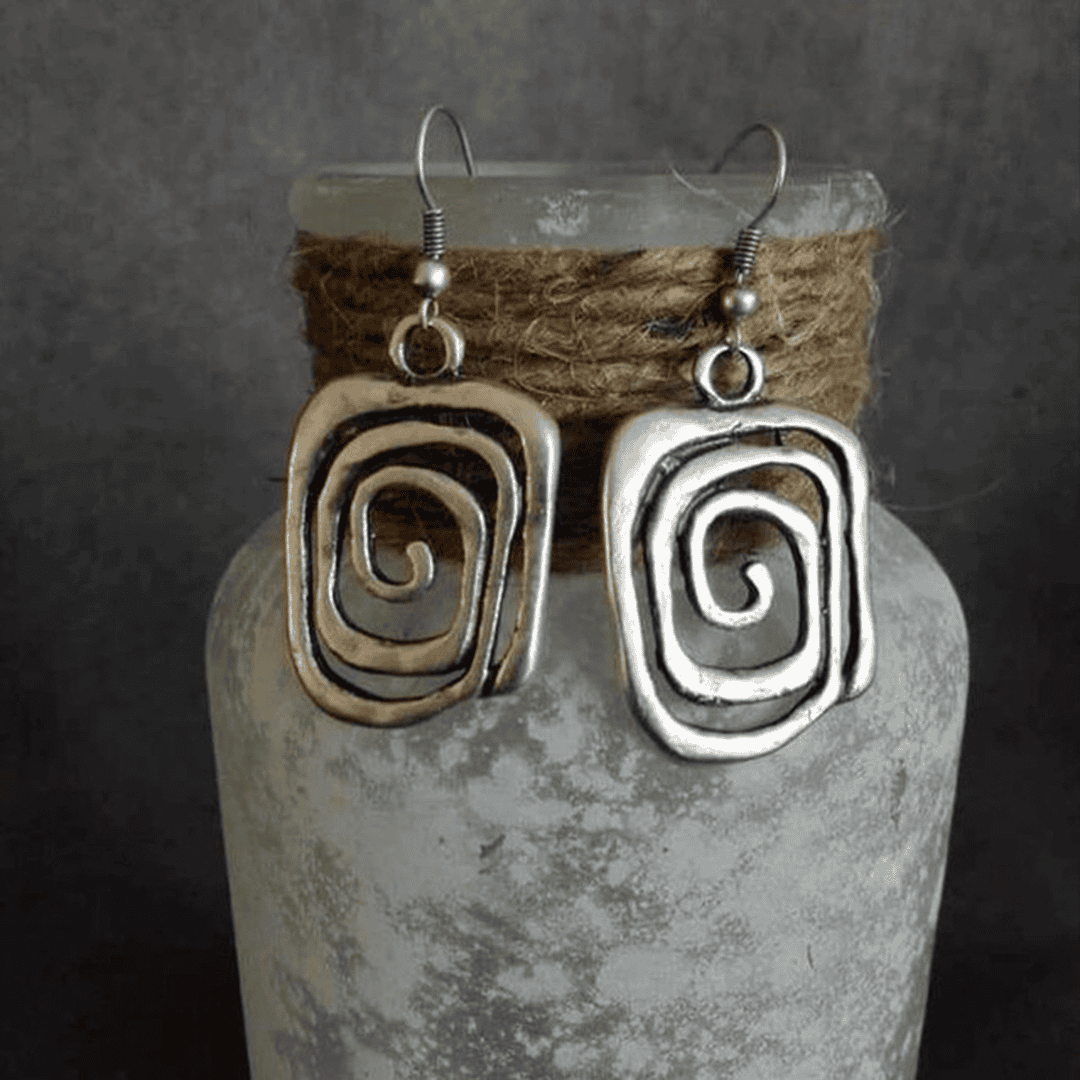 Boucles d'oreilles Vintage Spiral Argent