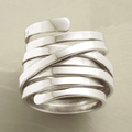 Bague en argent épaisse vintage