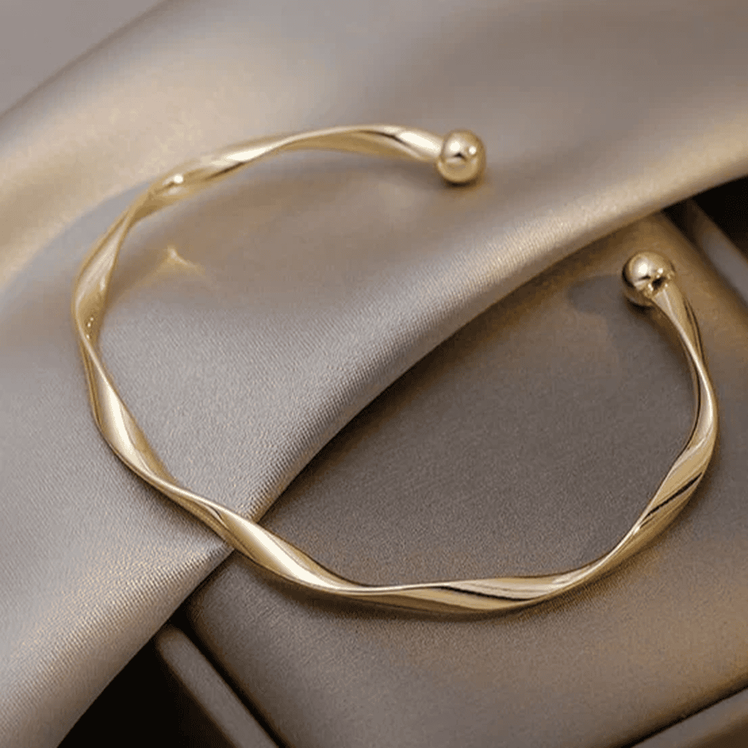 Bracelet ouvert en or élégant