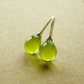Boucles d'oreilles en cristal Vintage Olive Pisarat