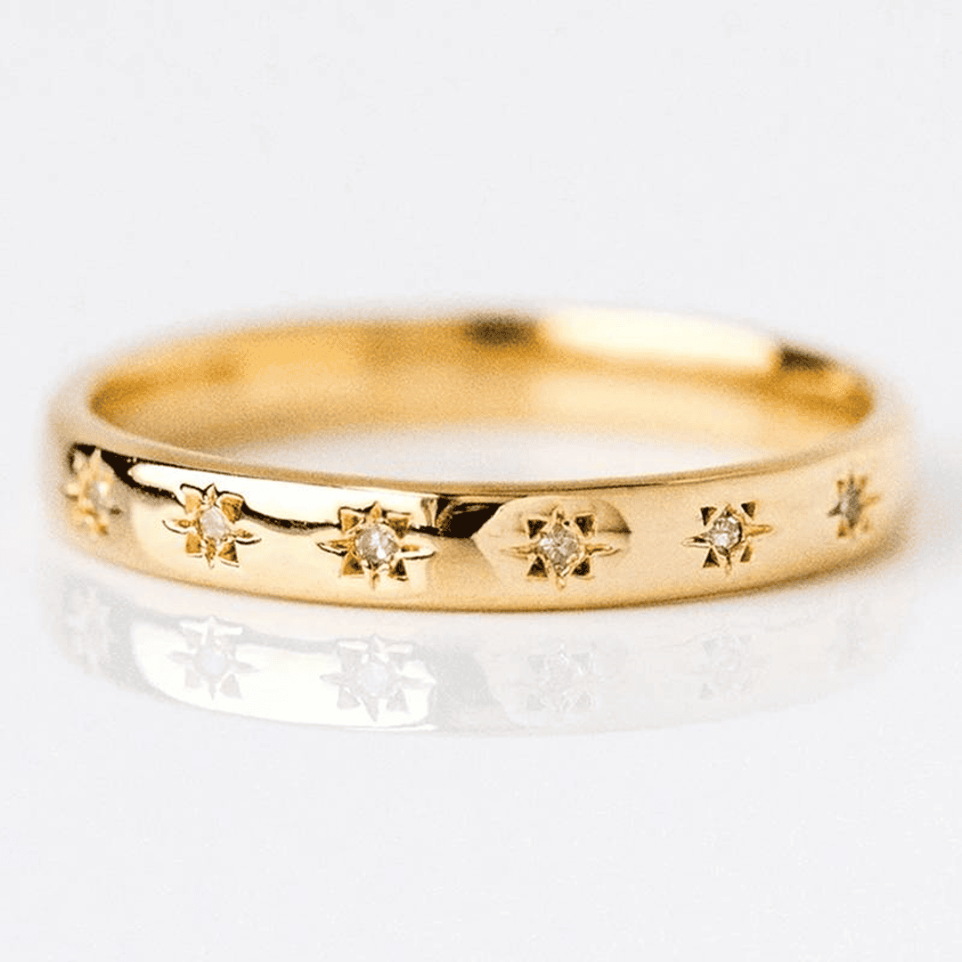 Bague Vintage en Zirconium Cubique Doré