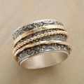 Bague Vintage en Or & Argent Antique