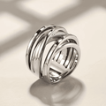 Bague en Argent Superposée Vintage