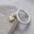 Bague en Argent Vintage Dangling Sydän