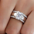 Bague en verre antique enfoncé | or blanc