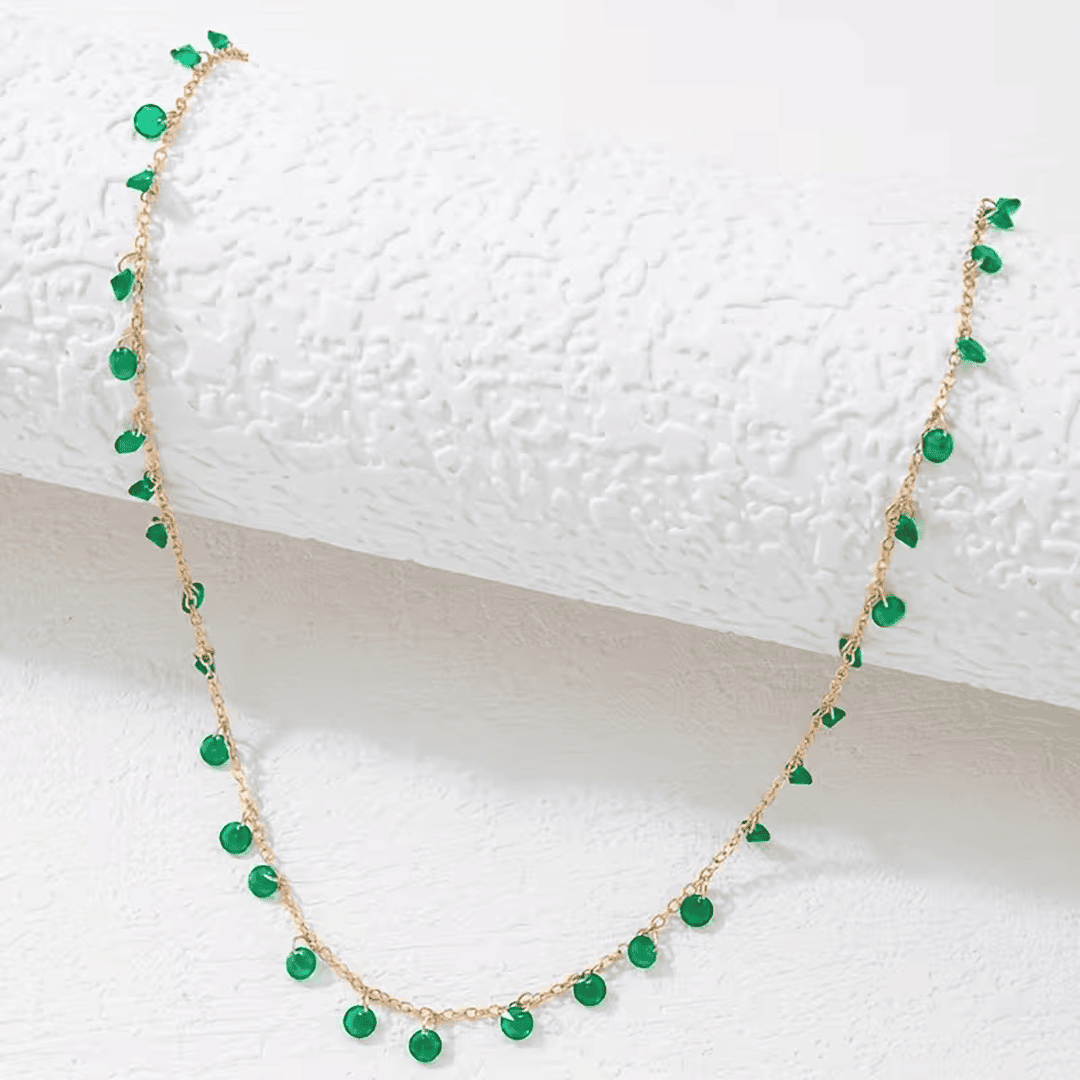 Collier Goutte d'Émeraude Fait Main
