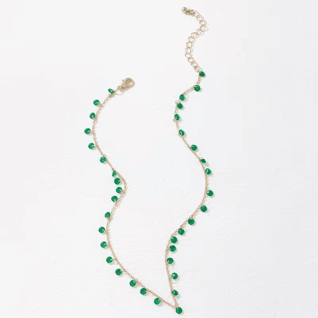 Collier Goutte d'Émeraude Fait Main