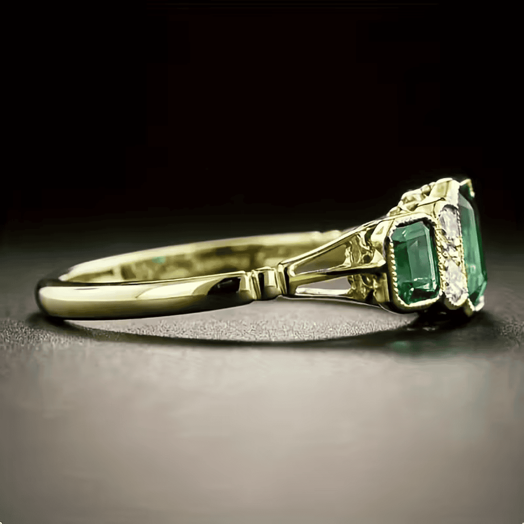 Bague Vintage Héritage Émeraude