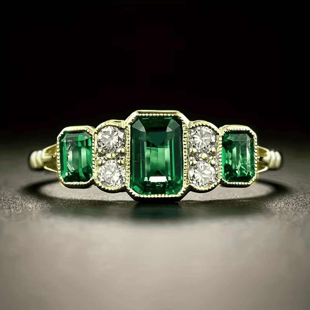 Bague Vintage Héritage Émeraude