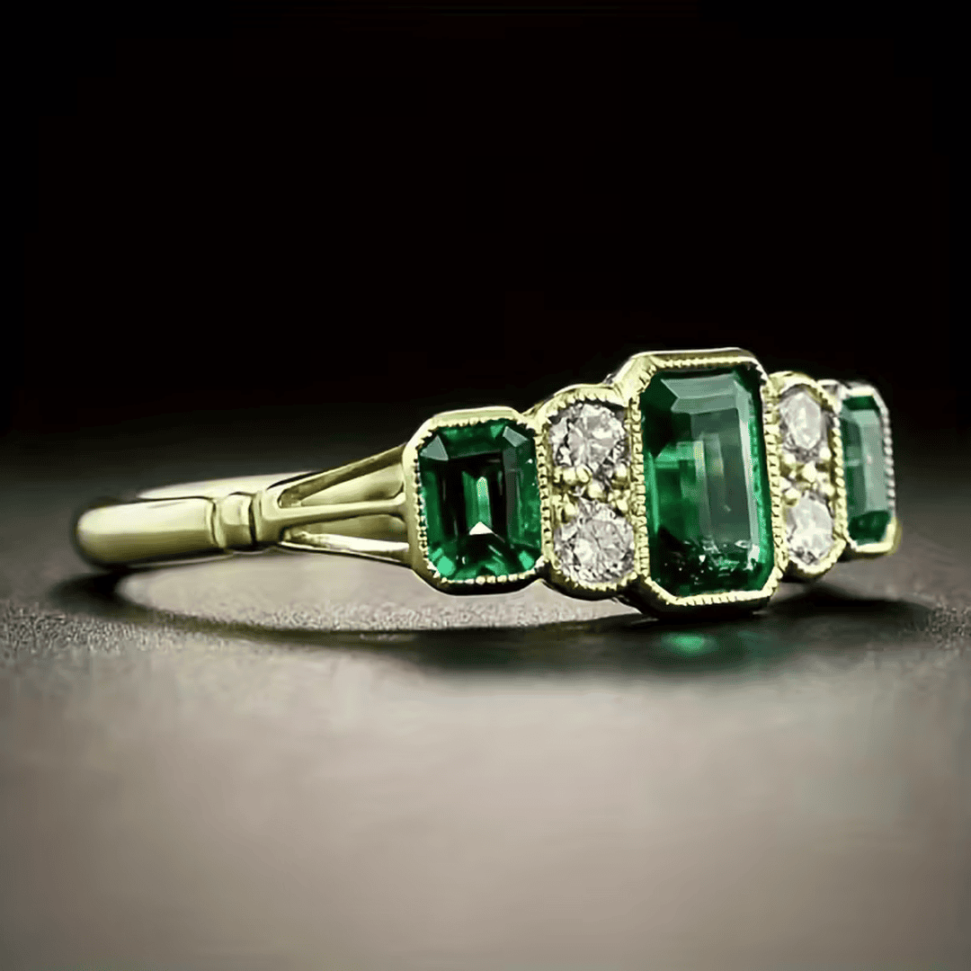 Bague Vintage Héritage Émeraude