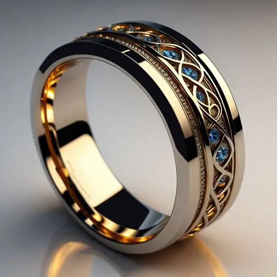 Bague infini dorée vintage
